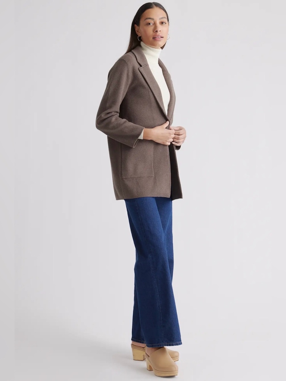 Quince 100% Organic Cotton Knit Blazer Sz M - Picture 5 of 9